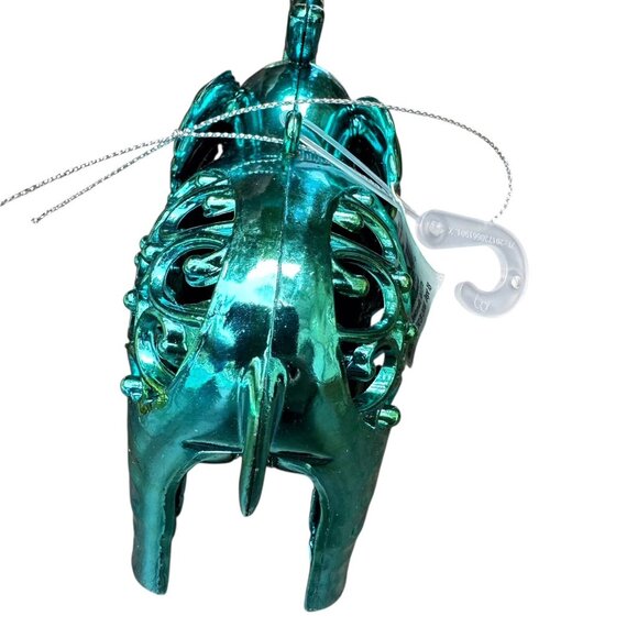 Holiday Time Elephant Ornament Iridescent Teal 6x4" Christmas Decor - Picture 5 of 8